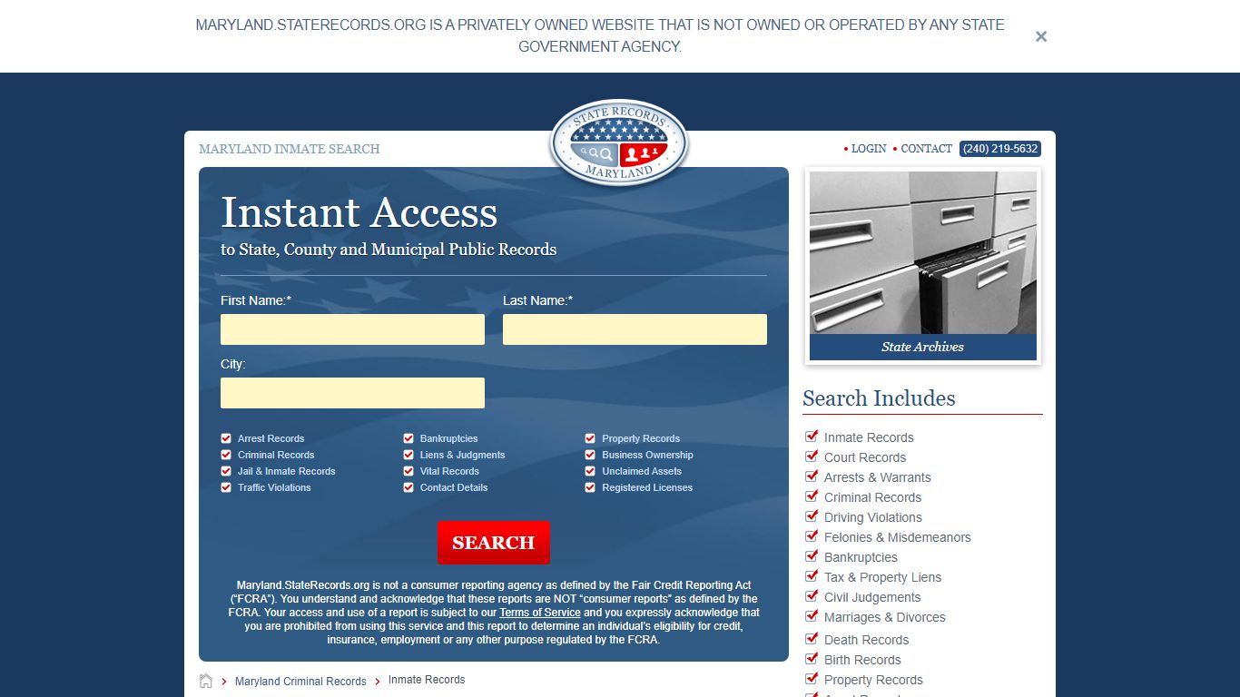 Maryland Inmate Search | StateRecords.org